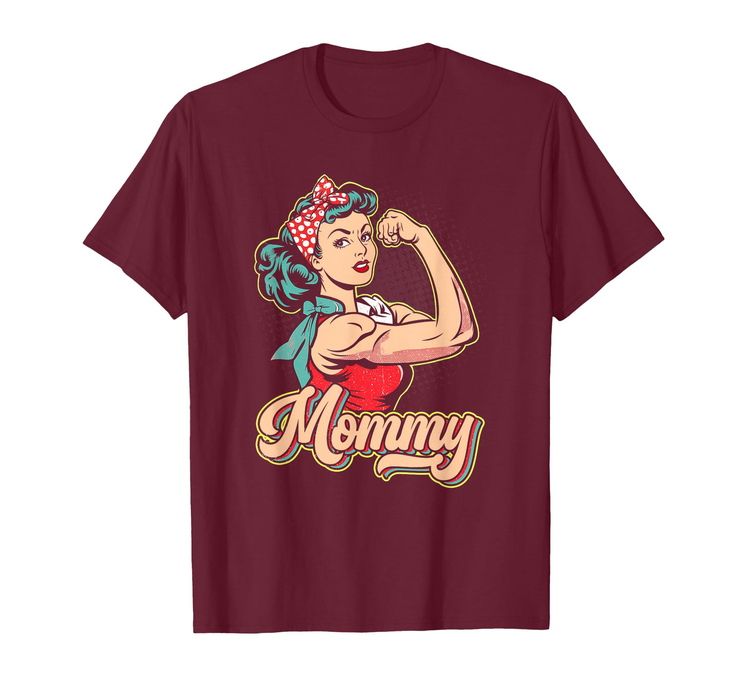 Mommy Muscle Retro Weightlifting And Bodybuilding Gym Mom T-Shirt