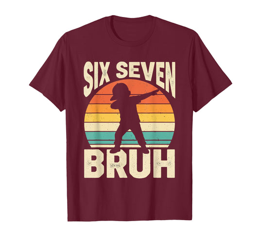 67 Meme 6 7 Numbers Dabbing Six Seven Bruh Funny Boys Kids T-Shirt