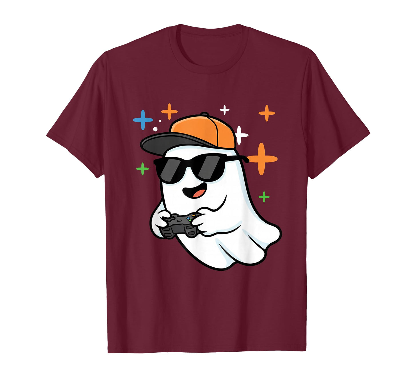 Halloween Boys Kids Ghost Gamer Scary Costume Gaming Men T-Shirt