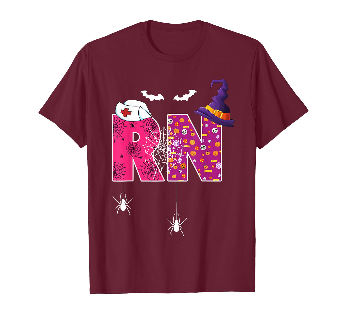 Funny Nursing Halloween Shirts Women, Rn Halloween Nurse T-Shirt