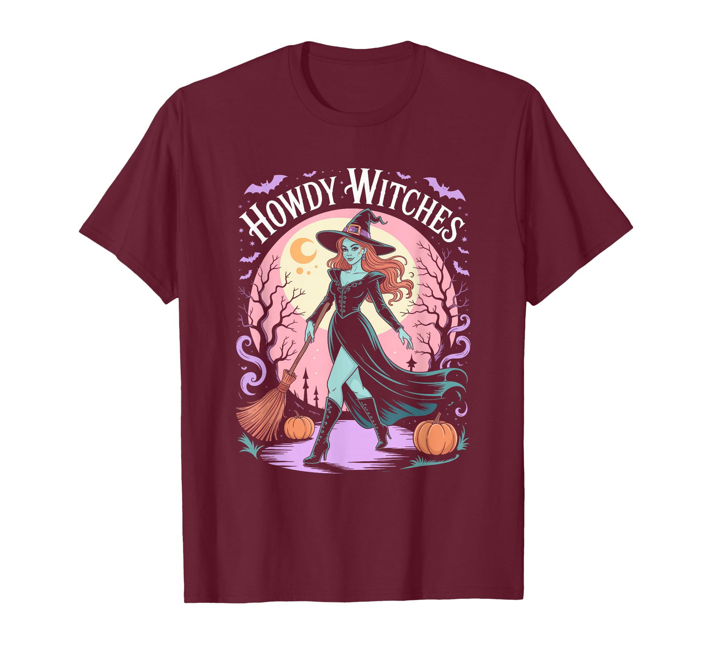 Howdy Witches Witch Halloween Costume Spooky Season Womens T-Shirt