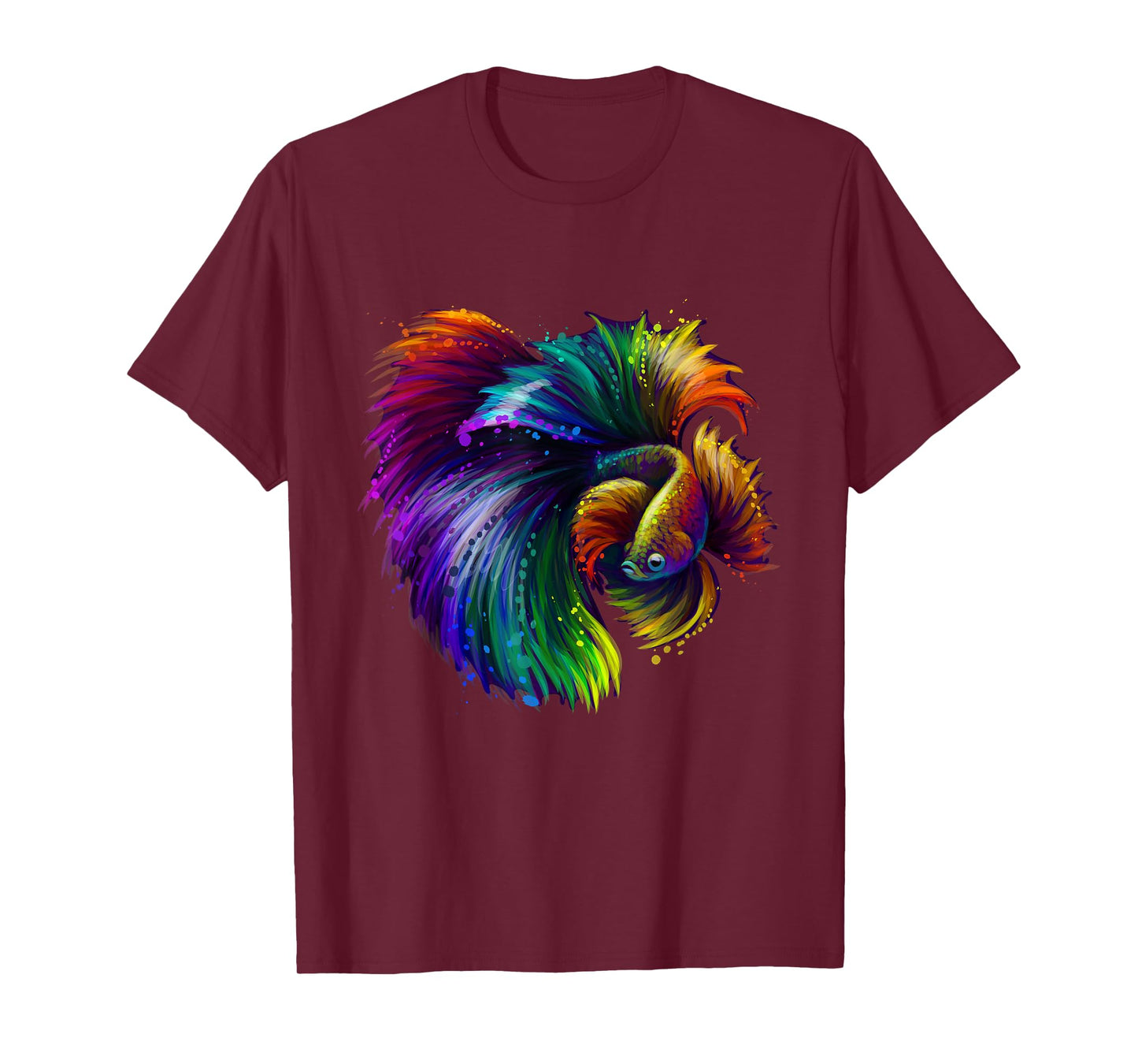 Tropical Colorful Fish Illustration Novelty Graphic Designs T-Shirt