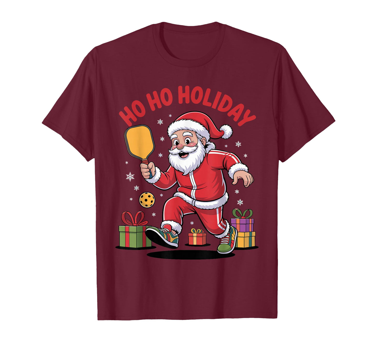 Santa Playing Pickleball Funny Holiday Christmas Xmas Pajama T-Shirt