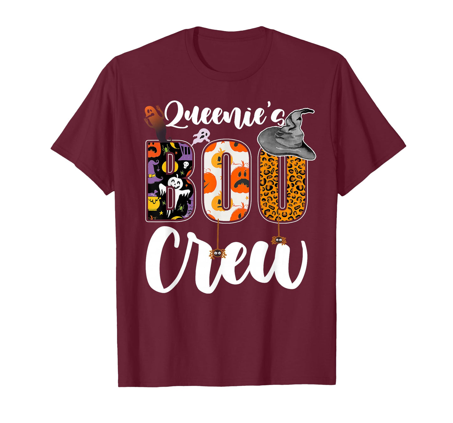 Queenie's Boo Crew Halloween Grandma Grandkids Matching T-Shirt
