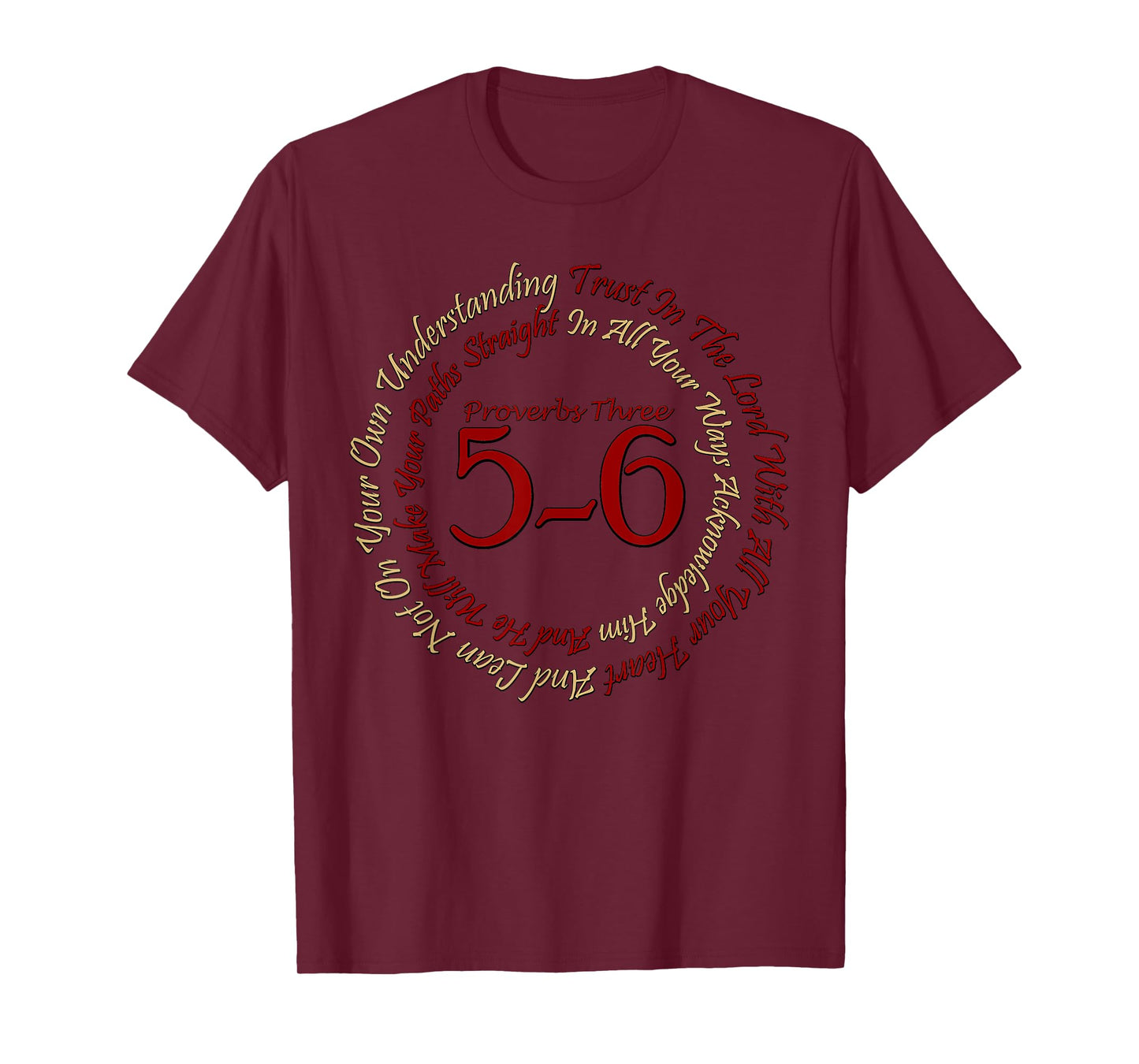 Christian Religious TShirt Proverbs 3:5-6 Trust In The Lord T-Shirt