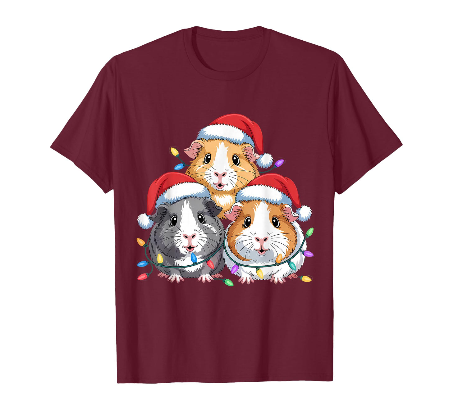 Guinea Pig Christmas Santa Hat T-Shirt