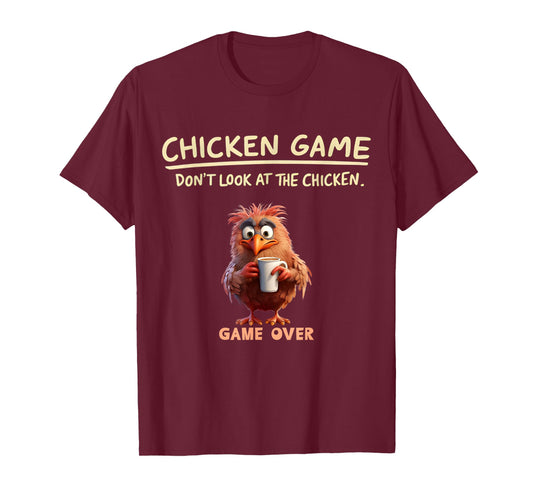 Funny the Chicken Game Don't Look At This Chicken kids boys T-Shirt