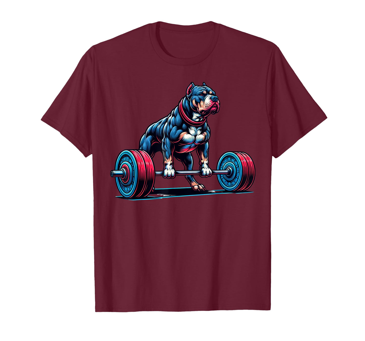 Pitbull Deadlifting Shirt, Pit Bull Gym Workout Deadlift Gym T-Shirt