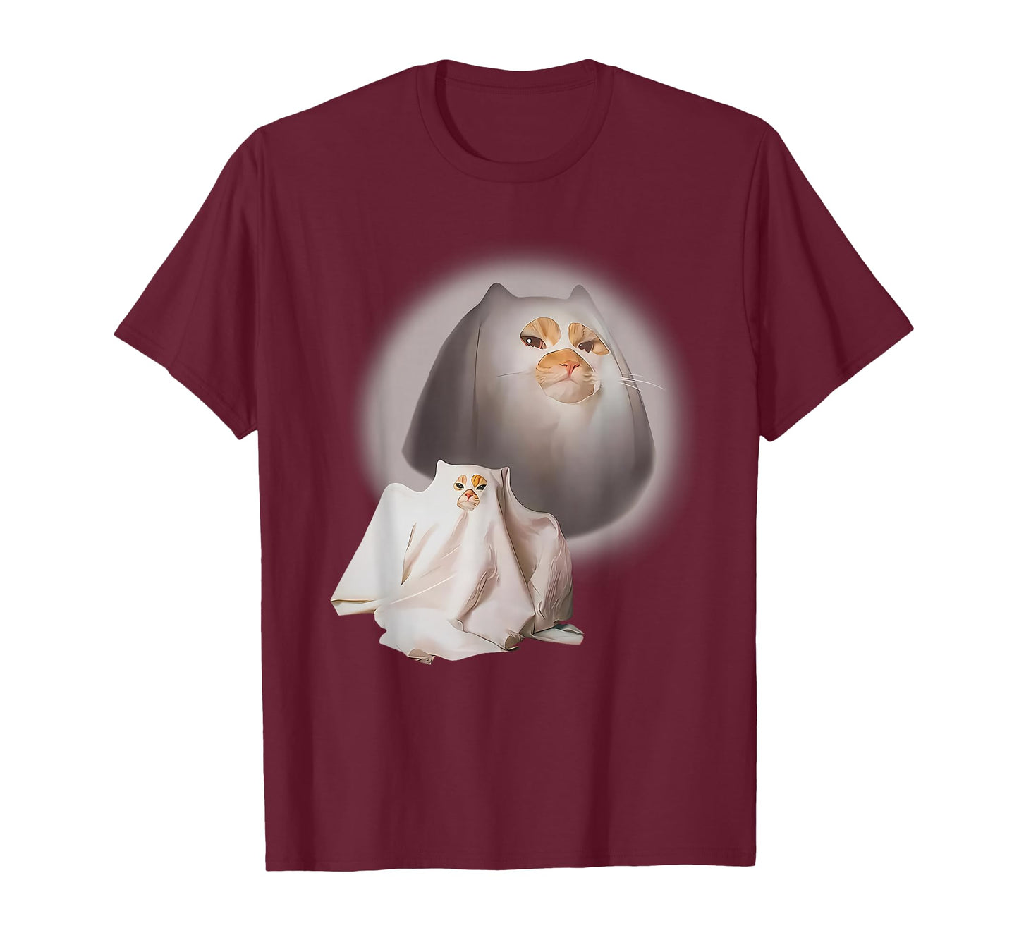 Cute Funny Wizard Cat Halloween Ghost Weird Kitten Cat Meme T-Shirt
