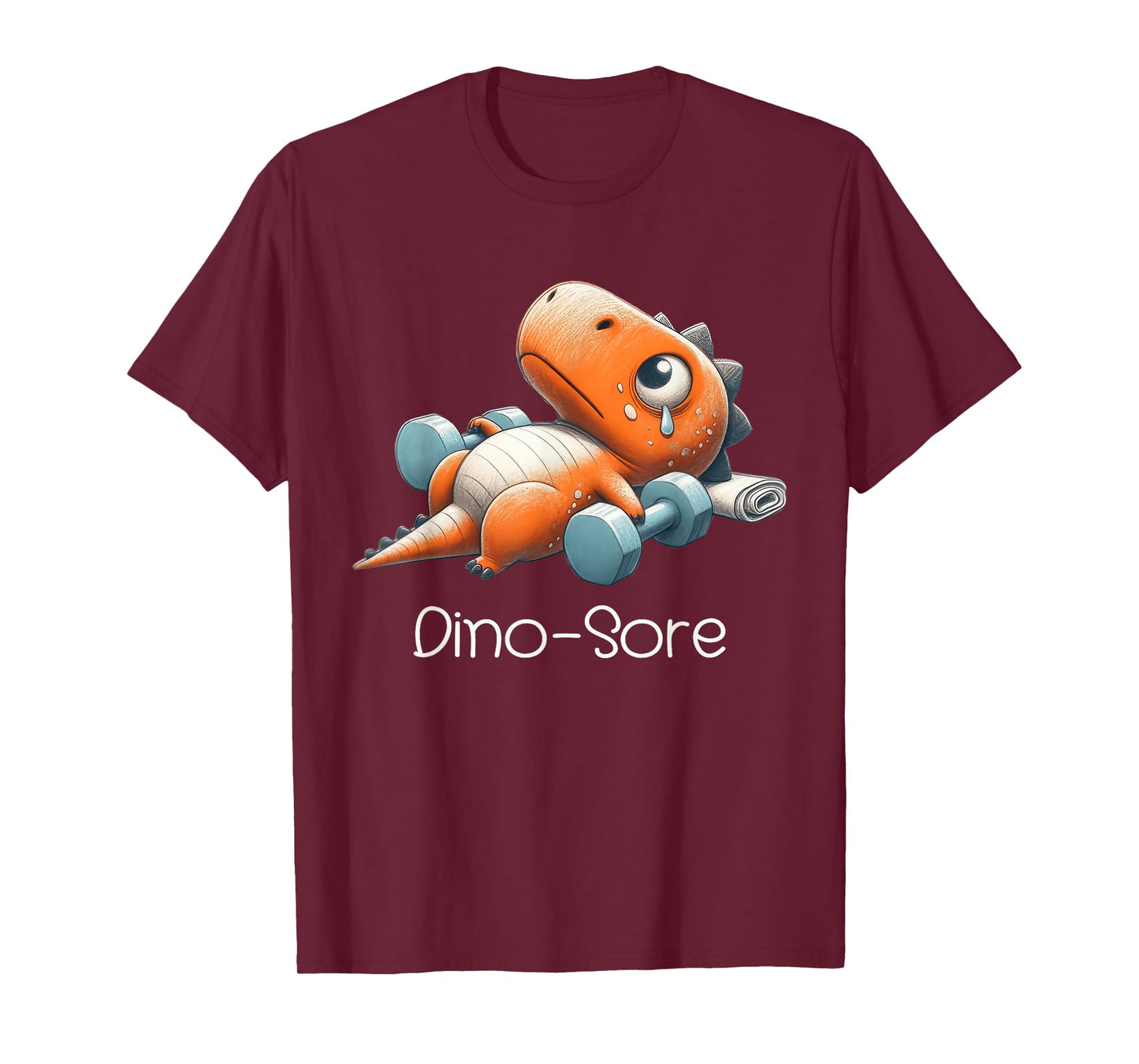 Funny Gym Workout Dinosaur Weight Lifting Gym Dino Sore T-Shirt