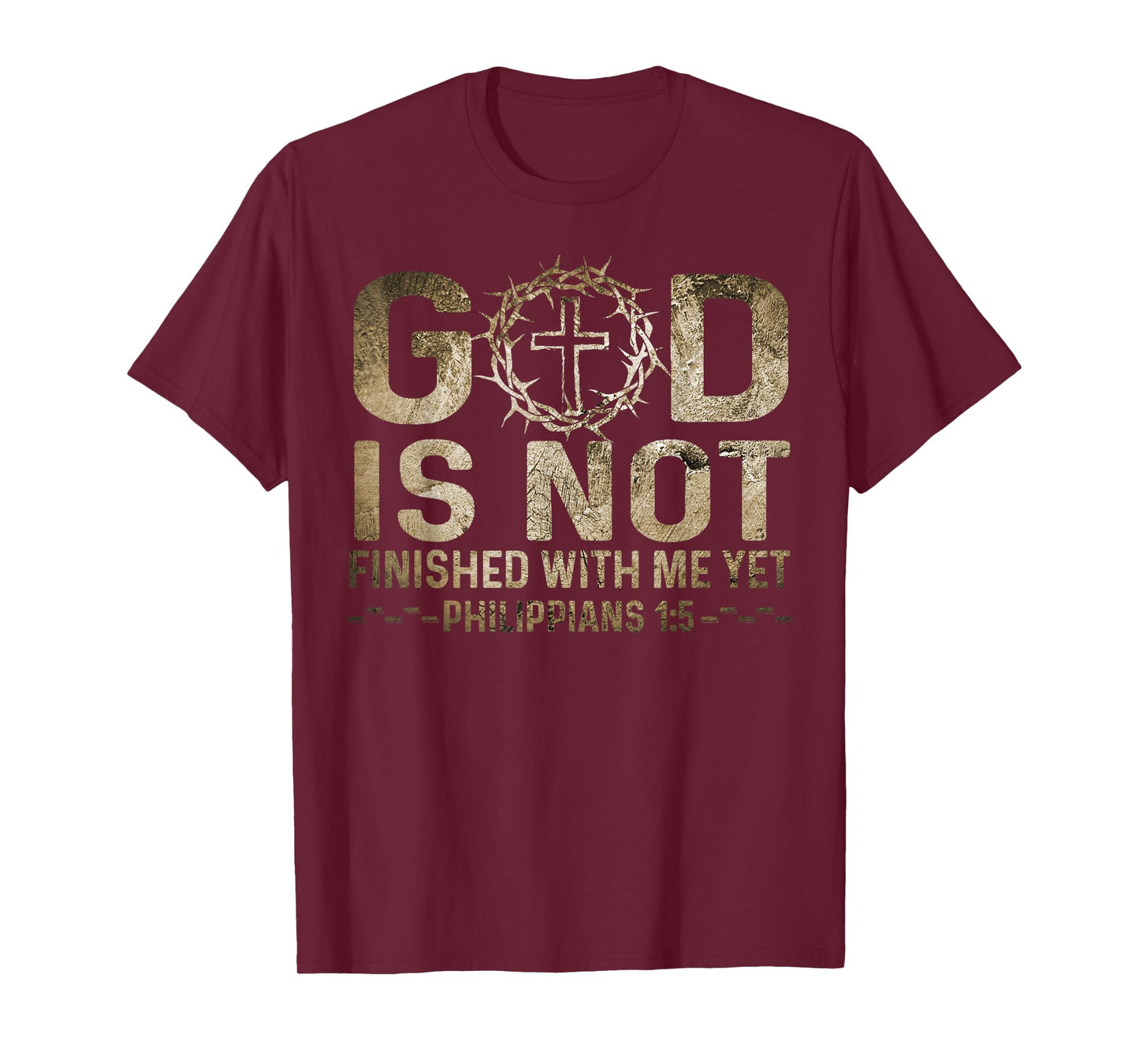 Retro God Is Not Finished With Me Yet Christian Religious T-Shirt