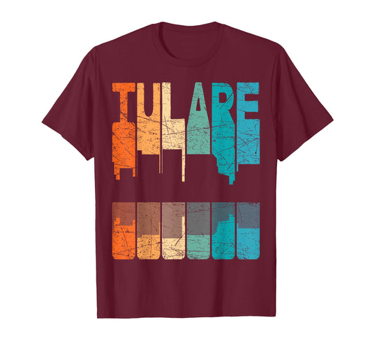Tulare Vintage Tulare California Retro Tulare Skyline T-Shirt