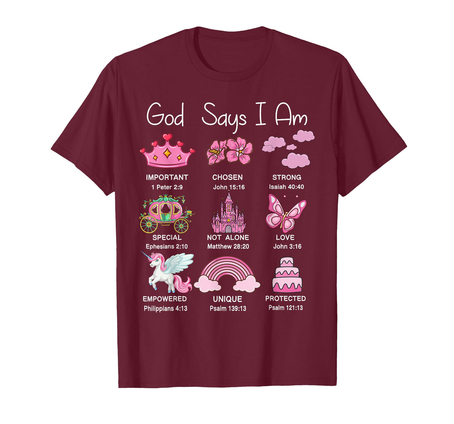 Christian God Say I Am Princess Jesus Kids Teen Girl Toddler T-Shirt
