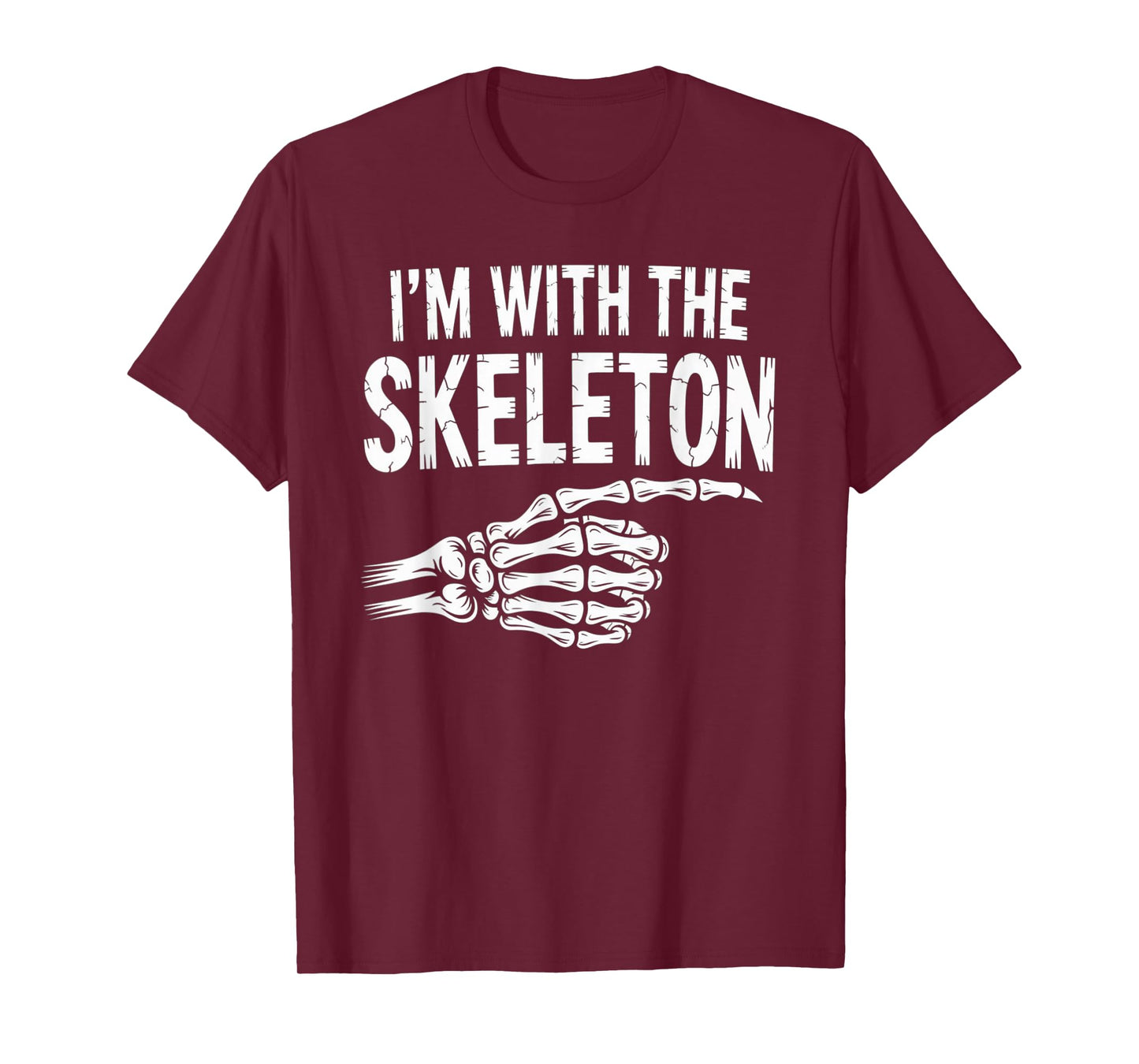 I'm with Skeleton Halloween Costume Couples Matching Gifts T-Shirt