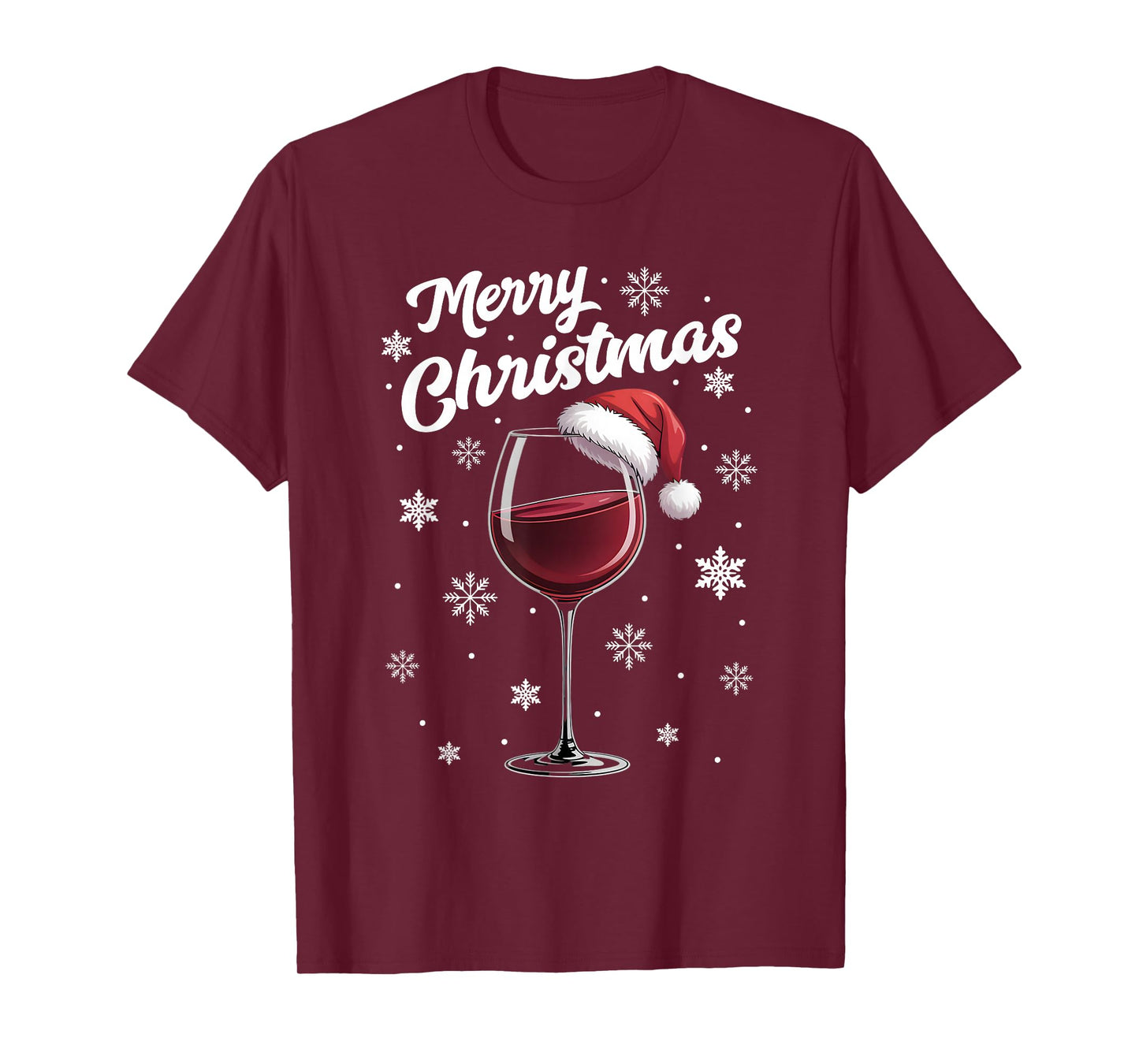 Party Outfit Christmas Pajamas Women Wine Glass Wine T-Shirt