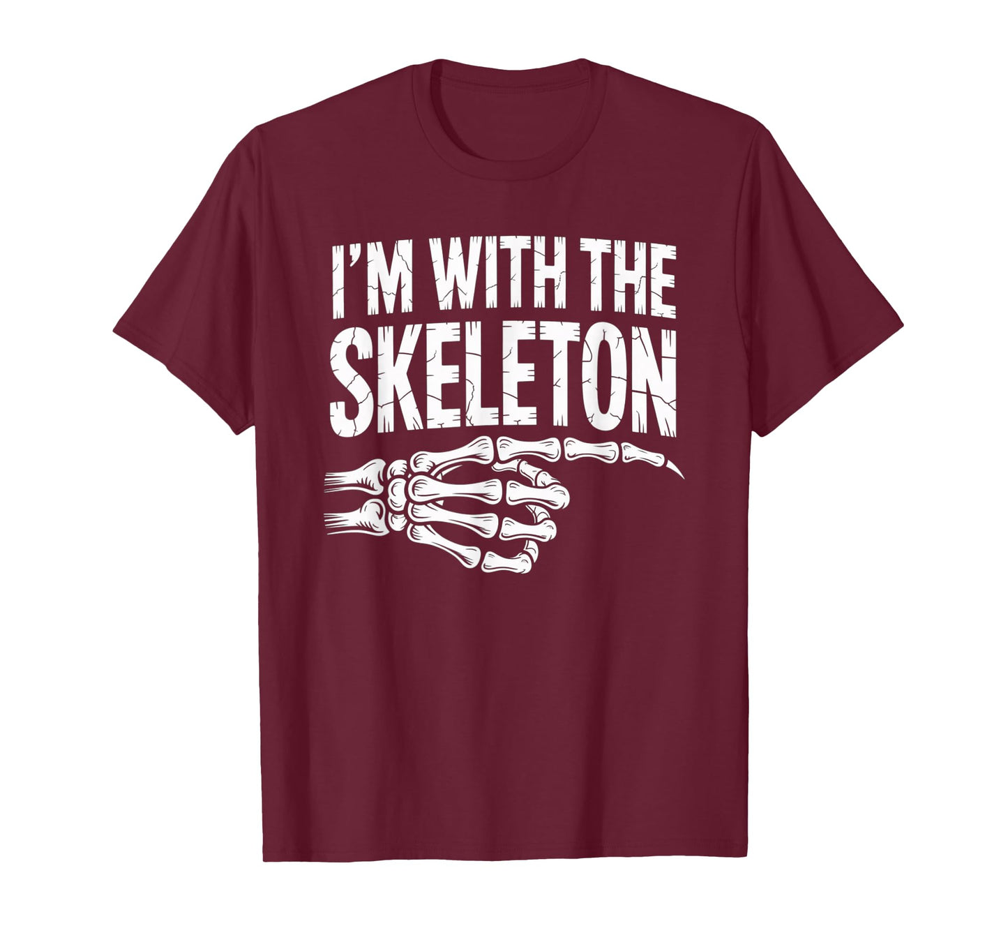 I'm with Skeleton Halloween Costume Couples Matching Gifts T-Shirt