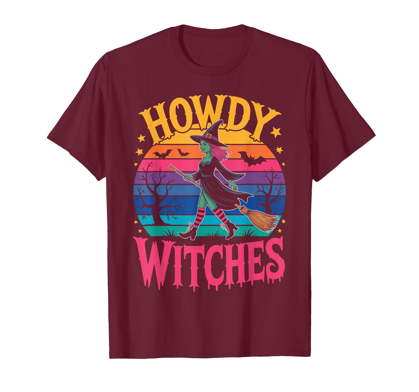 Howdy Witches Witch Halloween Costume Spooky Season Womens T-Shirt