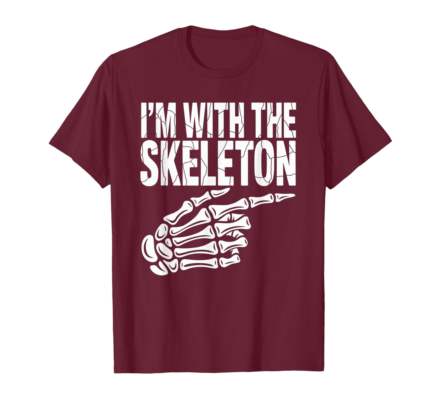 I'm with Skeleton Halloween Costume Couples Matching Gifts T-Shirt