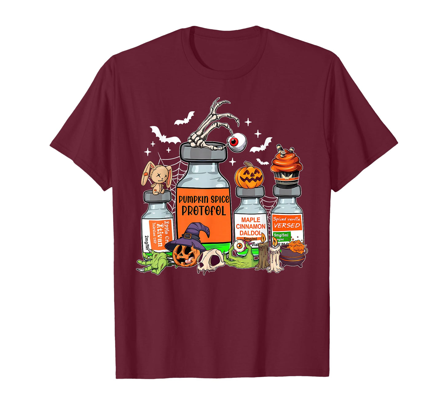 Nurse Halloween Pumpkin Spice Medical Vials Witches Nursing T-Shirt