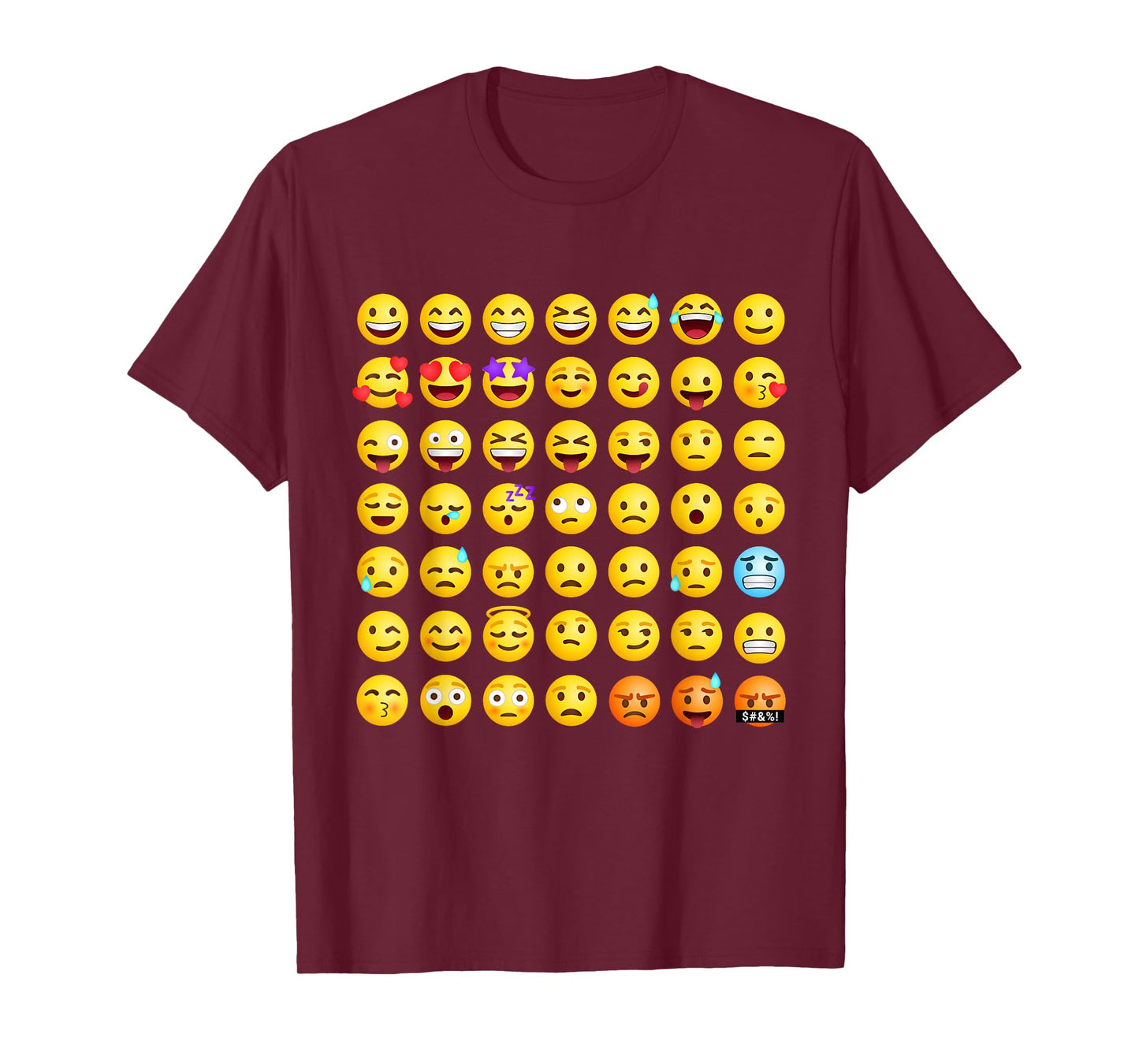 Cool Social Media Sarcastic Smile Faces Graphic Designs T-Shirt