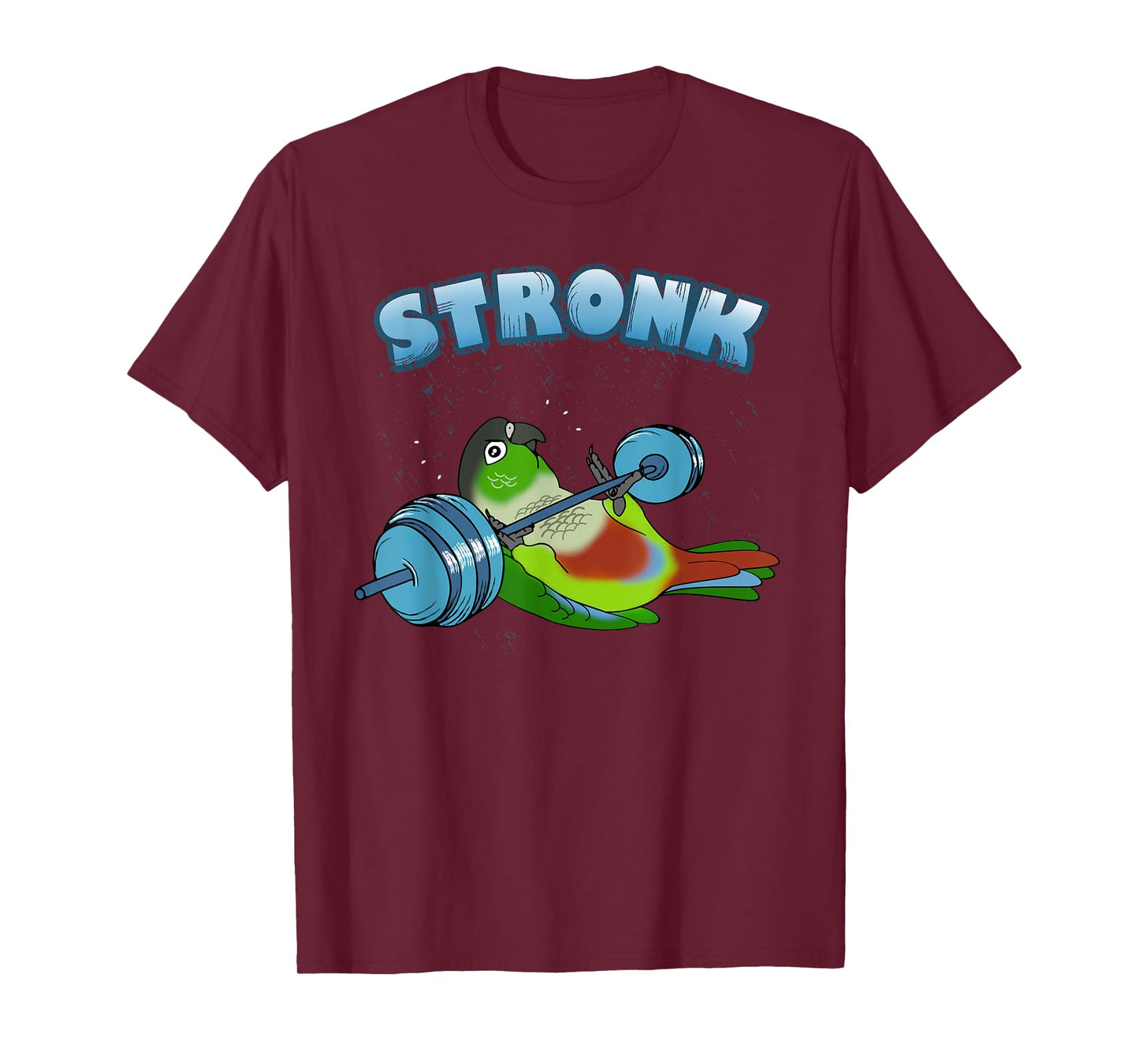 Stronk Conure fitness Parrot workout Conure Gym Birb memes T-Shirt