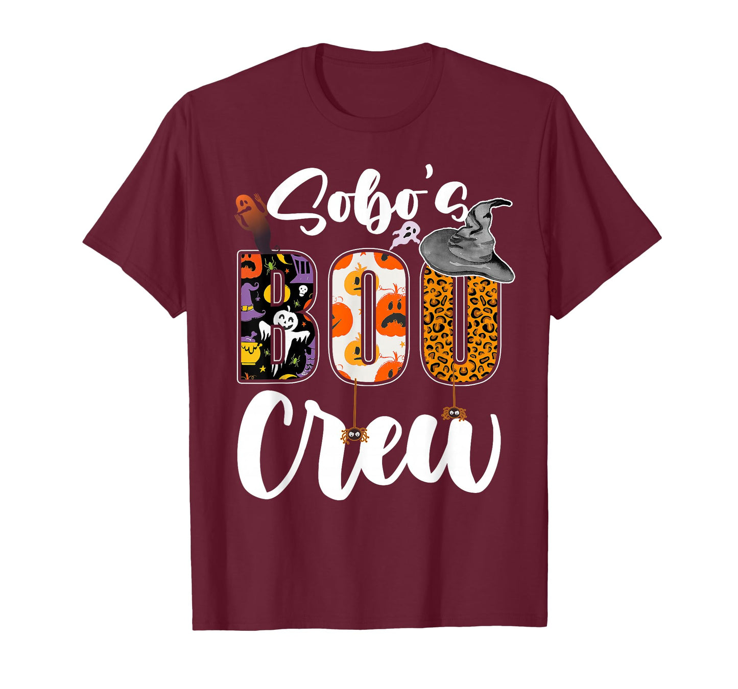 Sobo's Boo Crew Halloween Grandma Grandkids Matching T-Shirt