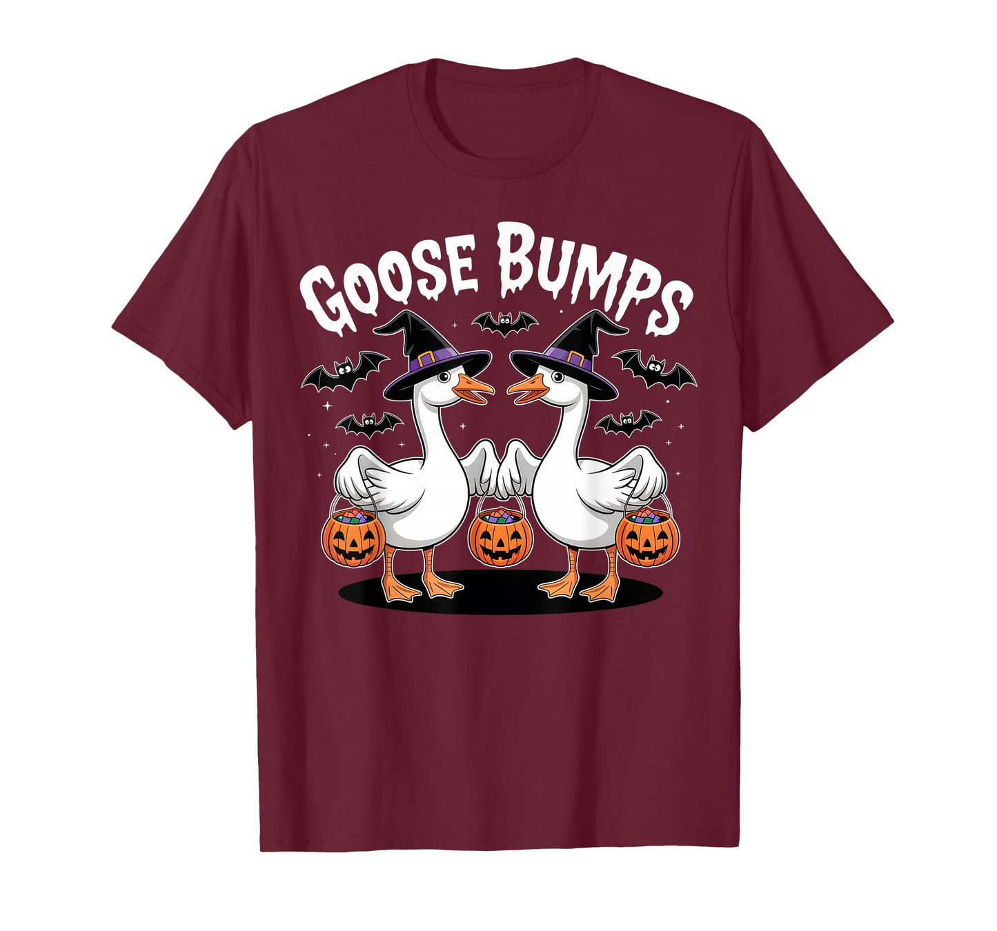 Goose Bumps Witch Goose Funny Halloween Candy Look T-Shirt
