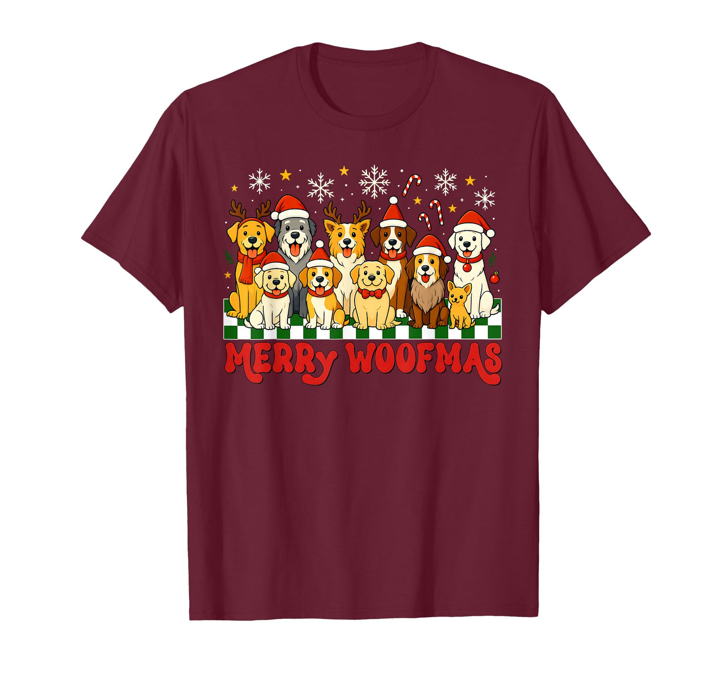 Merry Christmas Woofmas Dogs Lover Holiday Men Women Kid T-Shirt