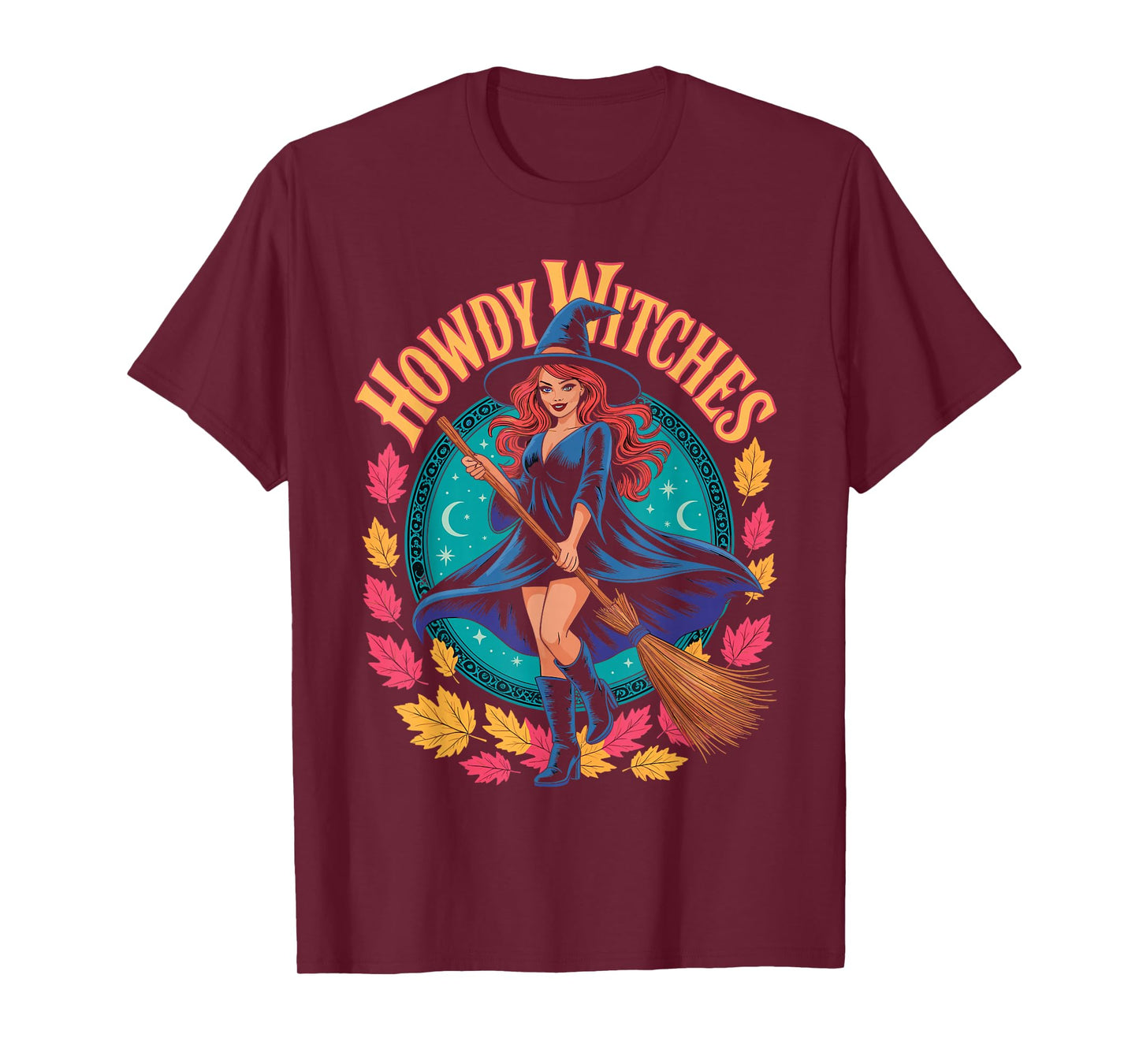 Howdy Witches Witch Halloween Costume Spooky Season Womens T-Shirt