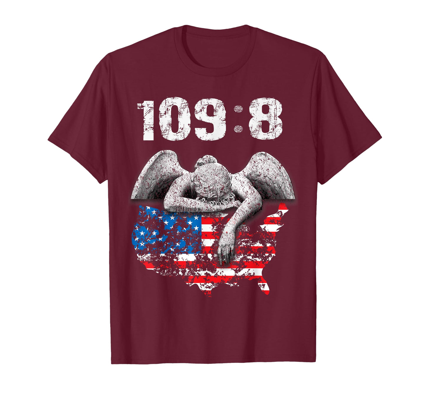Psalm 109:8 KJV Bible Verse Tee Shirt NIV with Angel and USA