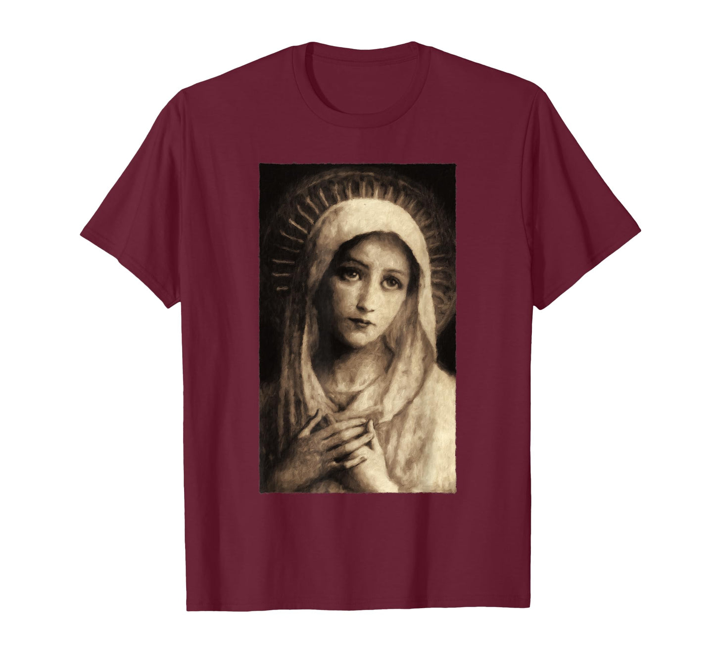 Virgin Mary Maria Catholic Painting T-Shirt