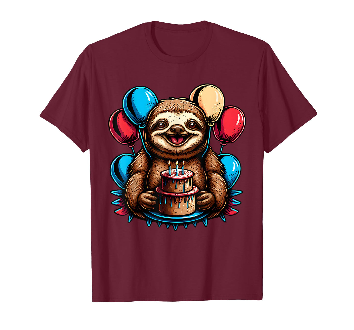 Sloth Birthday Shirt Girl Boy Mom Lazy Sloths Gift T-Shirt