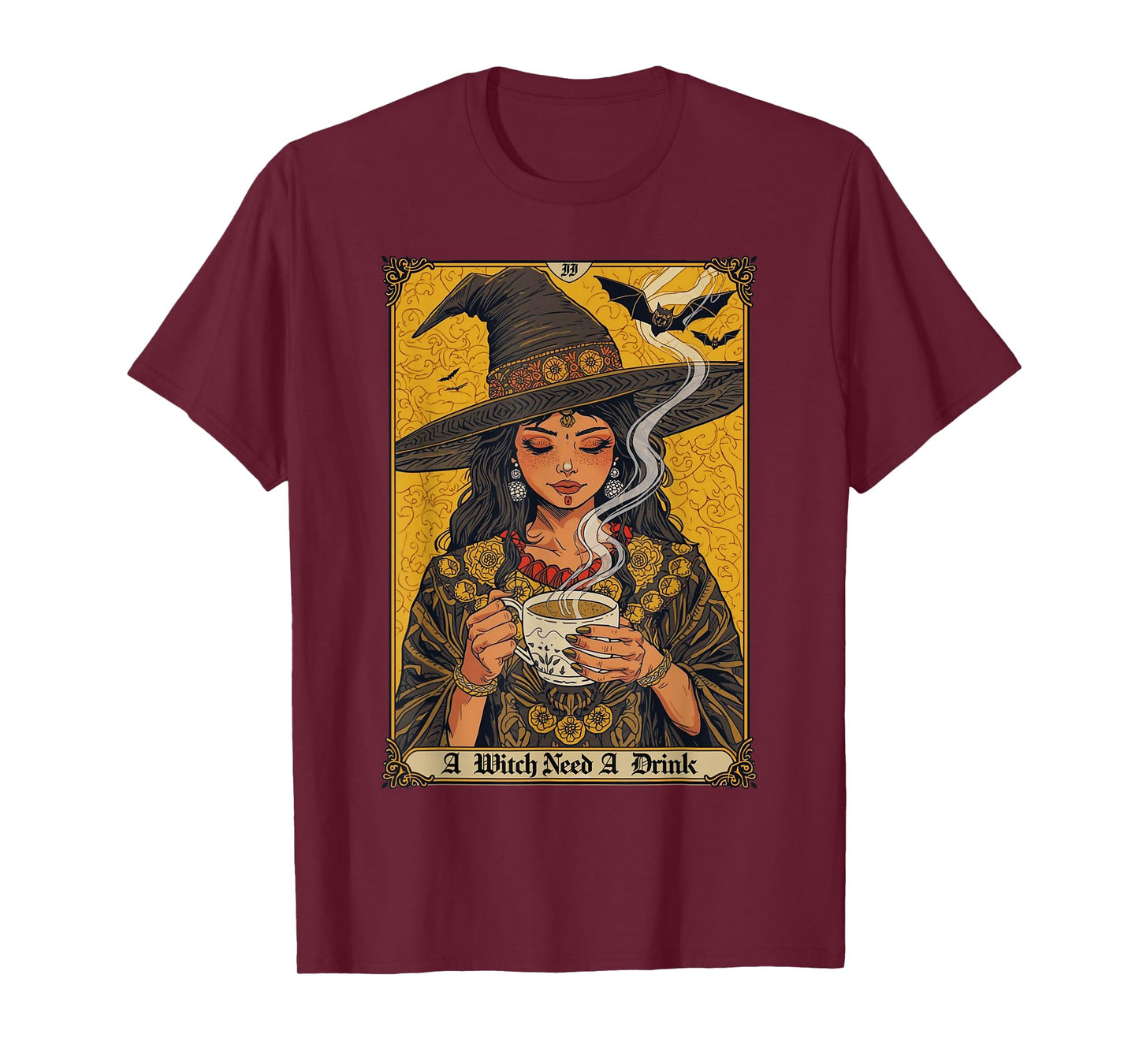 Vintage Halloween Witch Pumpkin Spice Latte Syrup Creamer T-Shirt