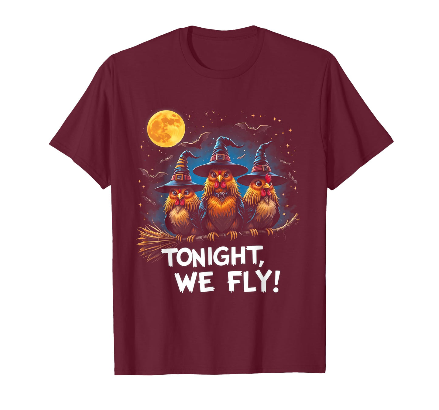 Tonight We Fly Chicken Halloween Funny Spooky Season T-Shirt