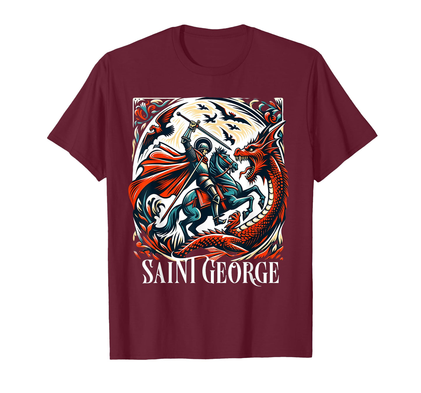 Saint George and the Dragon England Catholic T-Shirt