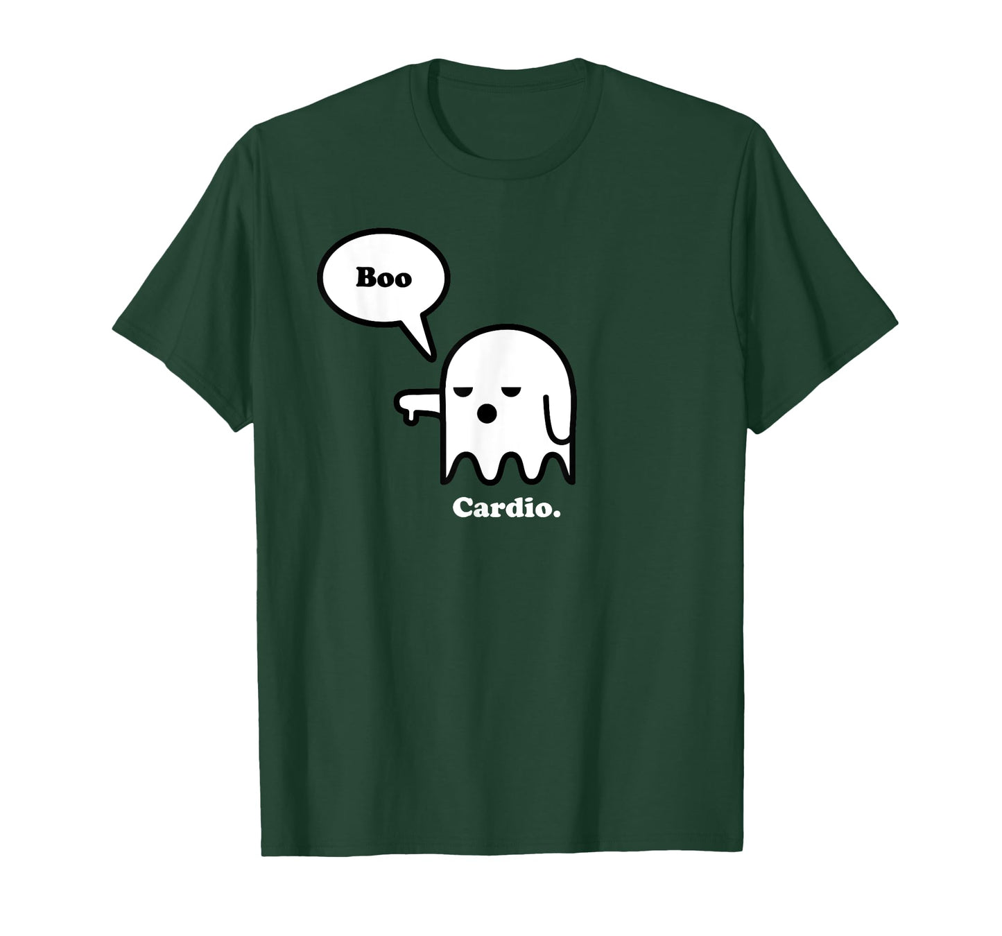 Hate Cardio, Halloween Ghost Boo, Funny Workout Gym Shirt T-Shirt