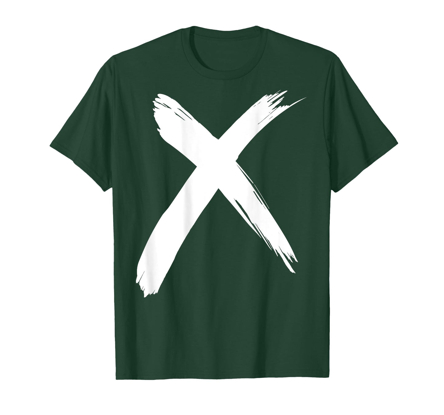 X Symbol Brush Strokes T-Shirt Back Print