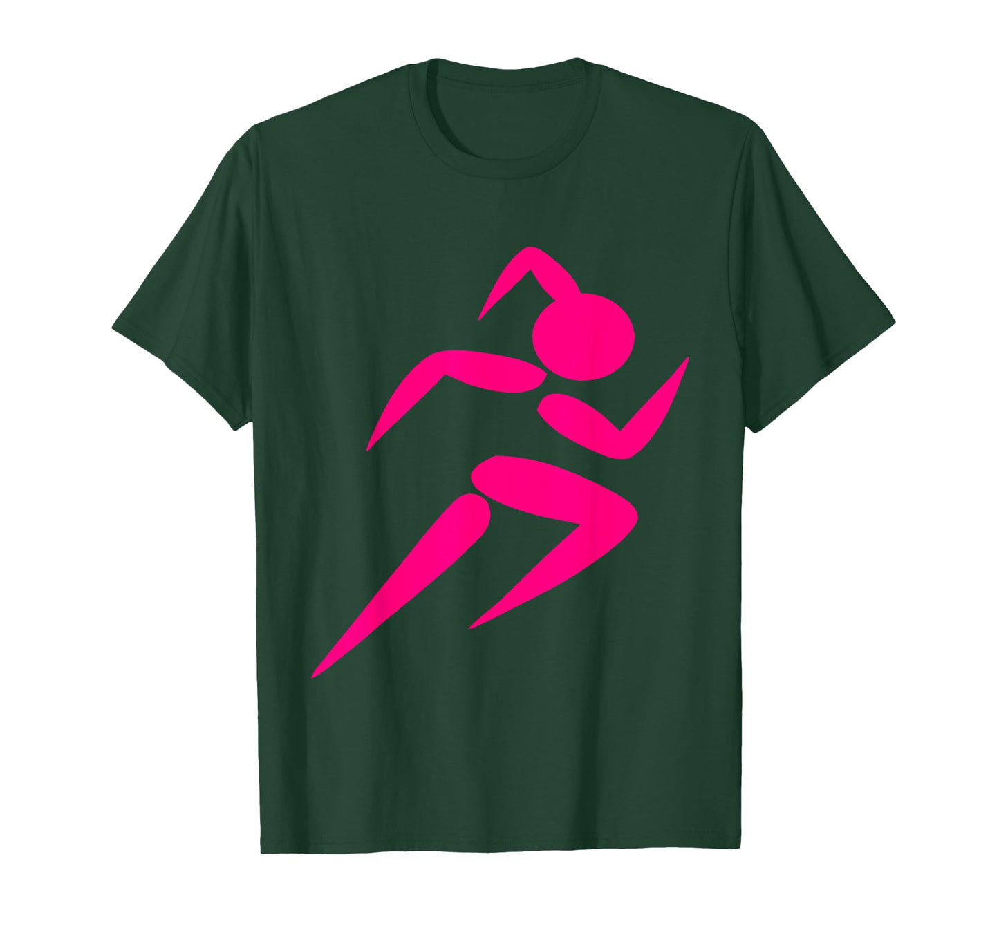 Running Girl T-Shirt Athletic Gym Track & Field Graphic Tee T-Shirt