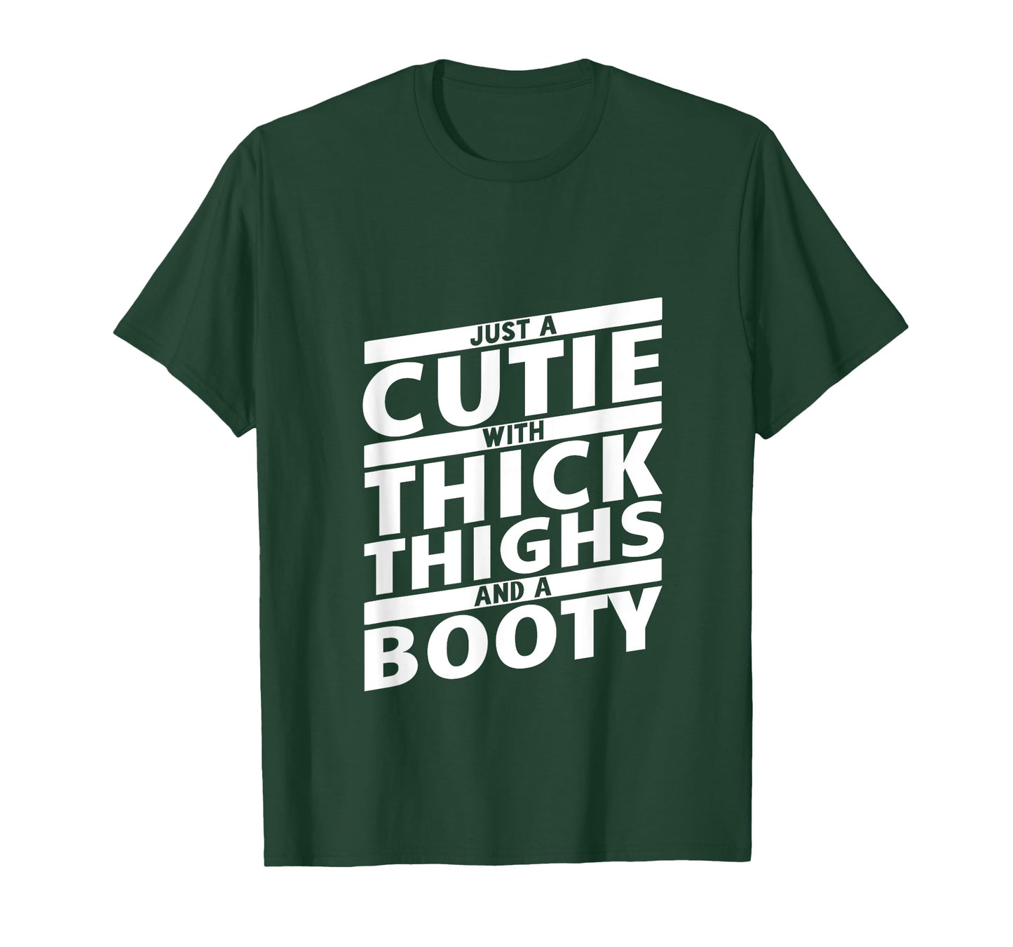 Shertvibes Curvy Thicc Girl Lover Workout Tees Funny Just a Cutie With Thick Thighs And A Booty Gym Wear T-Shirt