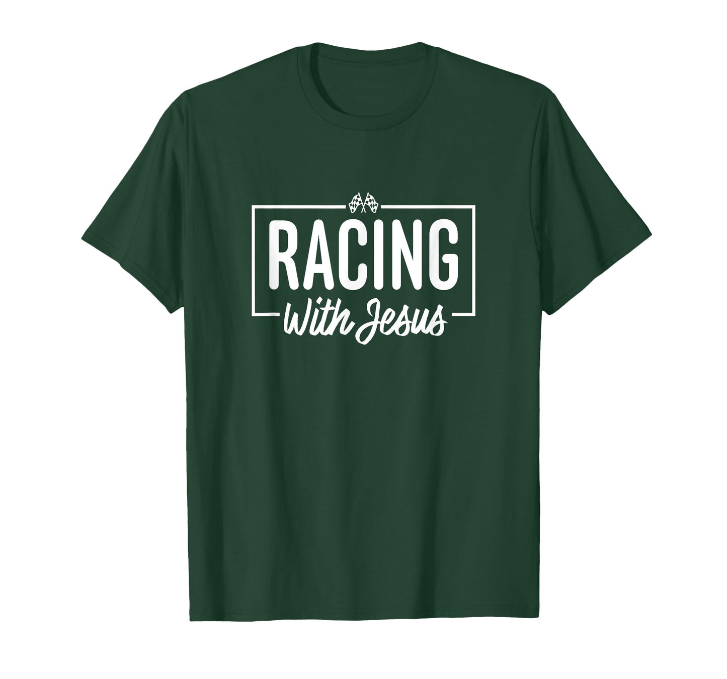 Racing with Jesus, Christian Racer T-Shirt