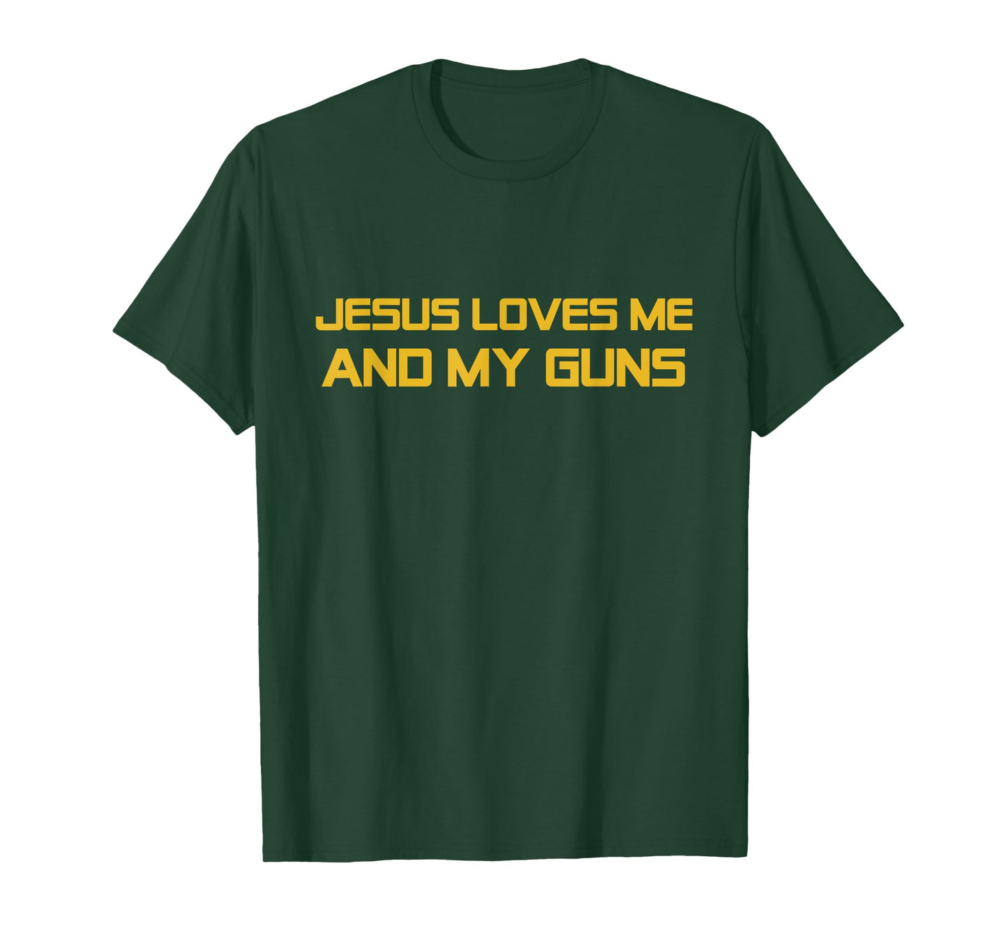 Patriotic 2nd Amendment Christ - Jesus Loves Me and My Guns T-Shirt