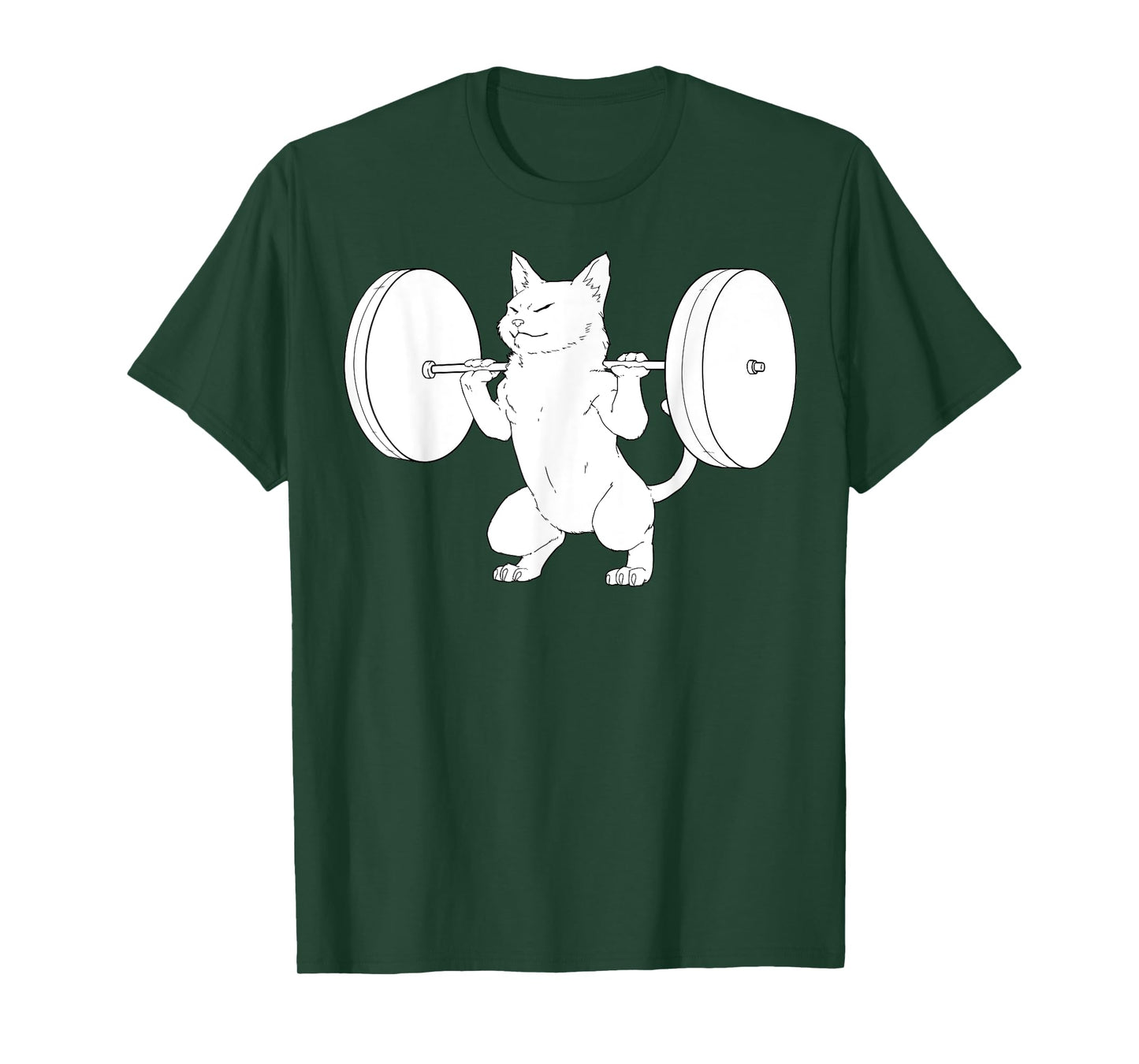 Cat Squat Powerlifting T-Shirt Cute T-Shirt for Men Women
