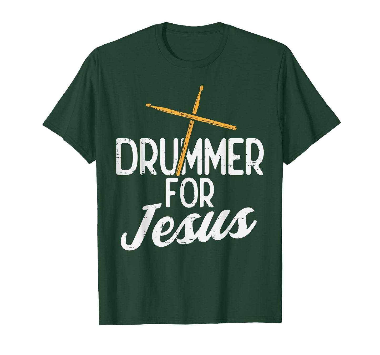 Drummer For Jesus God Drumming Christian Men Women Kids T-Shirt