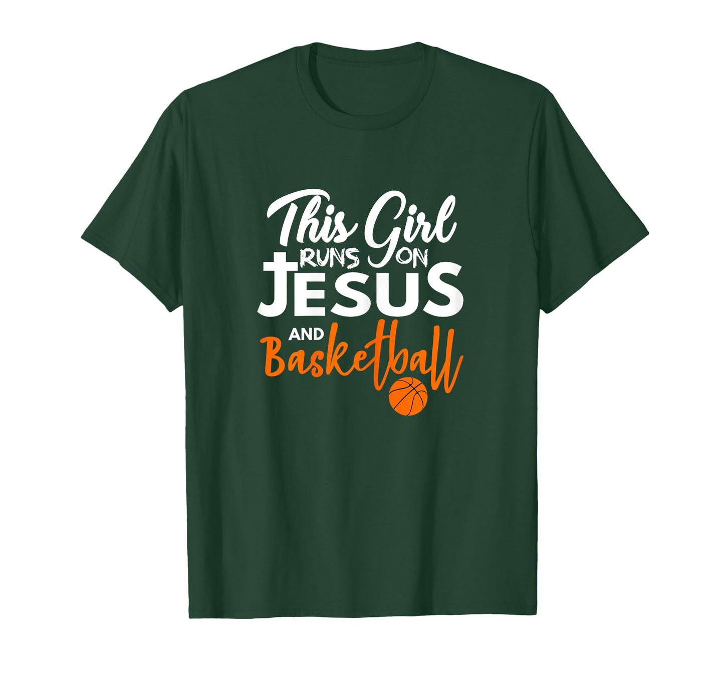 This Girl Runs On Jesus And Basketball T-Shirt