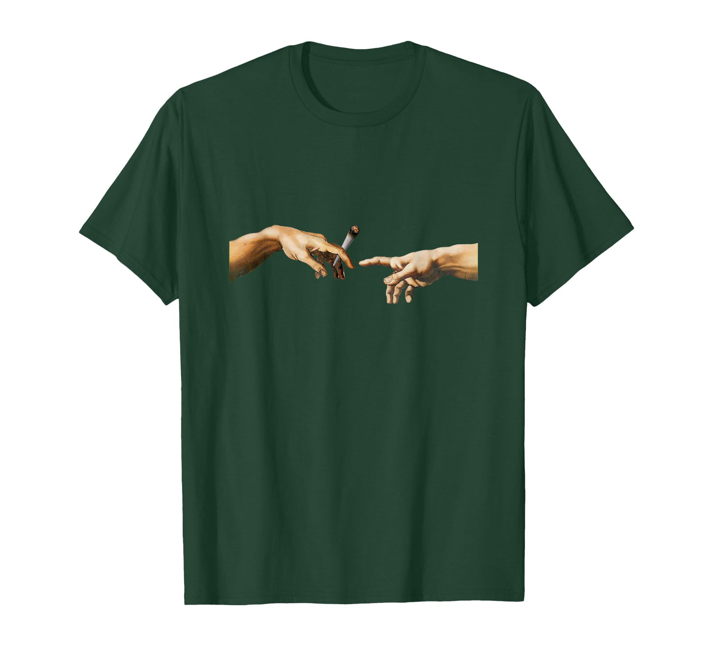 420 The Creation of Adam Michelangelo Weed Joint Vintage T-Shirt