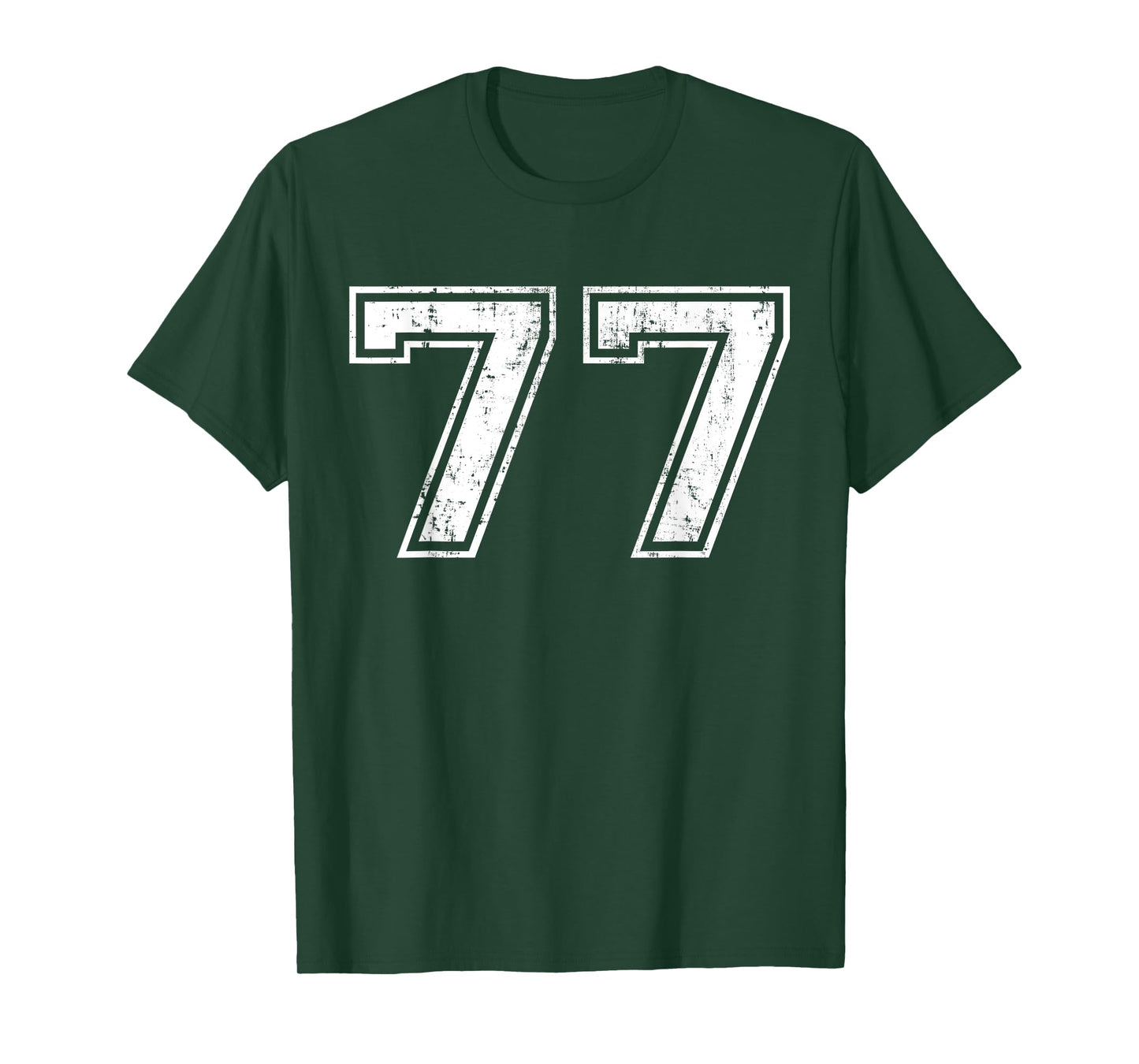 Number 77 Distressed Vintage Seventy Seven Sports Practice T-Shirt