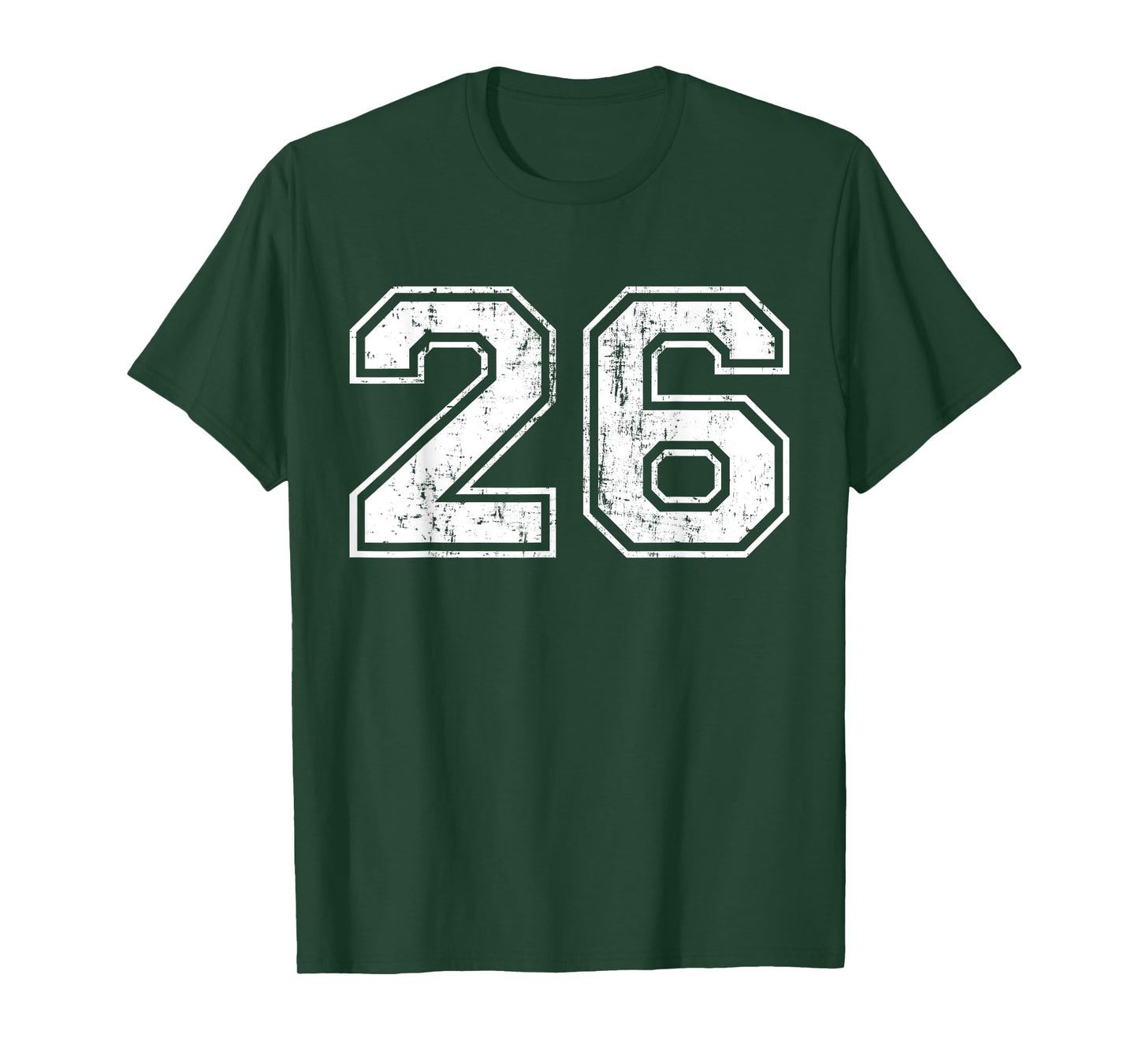 Number 26 Distressed Vintage Twenty Six Sports Team Practice T-Shirt