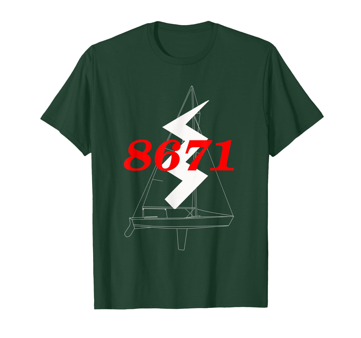 Classic Woody Lightning Sailboat #8671 T-Shirt