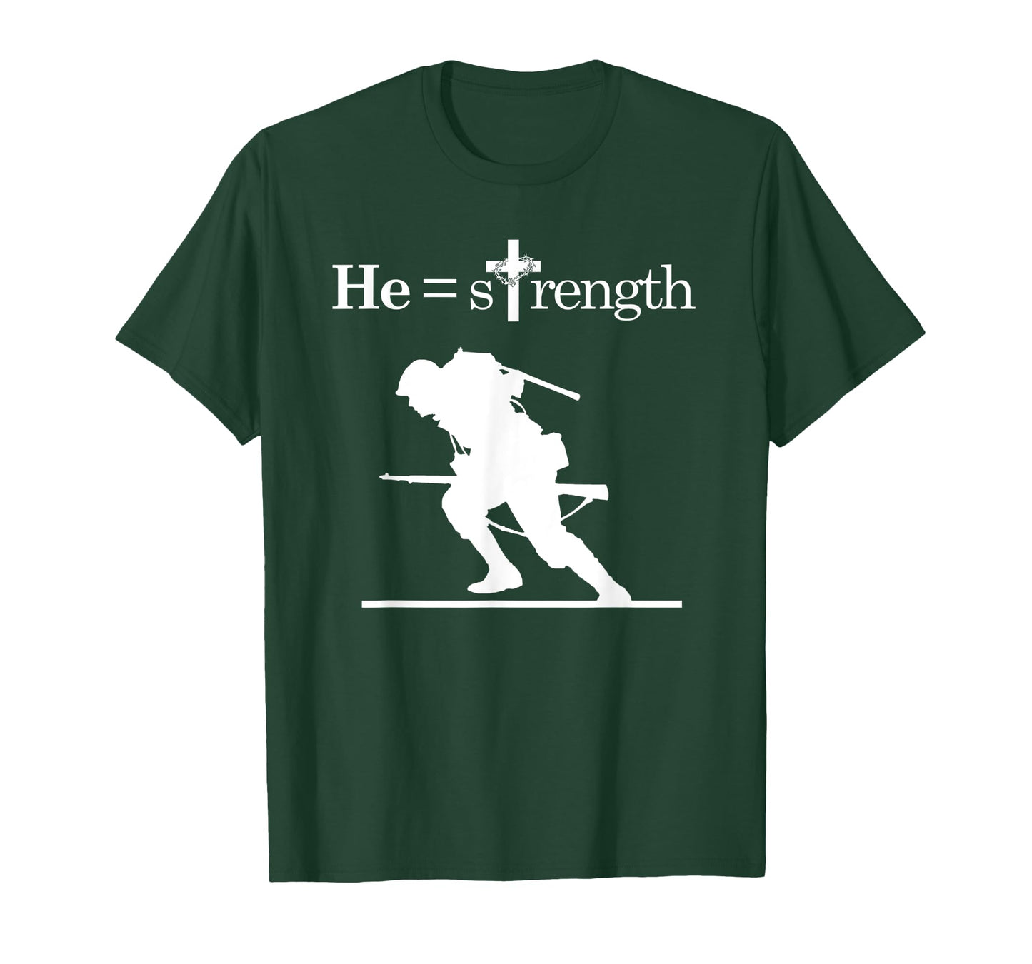 Mens Christian Military Inspirational Quote Jesus Soldier T-Shirt
