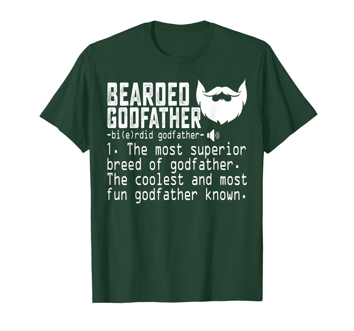 Bearded Godfather Definition Funny Father Grandpa Uncle Gift T-Shirt
